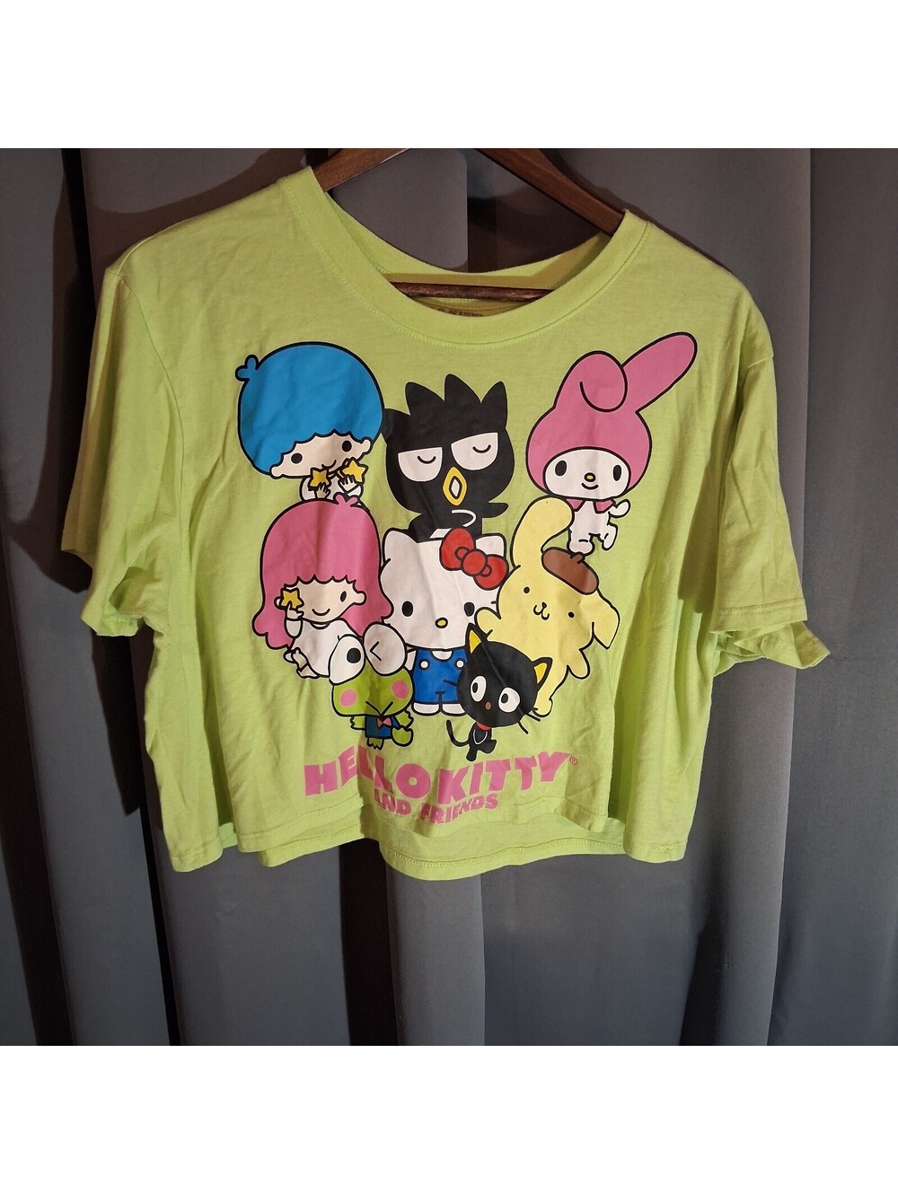 Hello Kitty and Friends Yellow Cropped T-Shirt XXL
